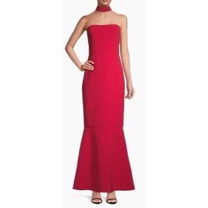 Liv Foster Mermaid Gown Size 4US Red Halterneck Sleeveless Party‎ Dress NEW